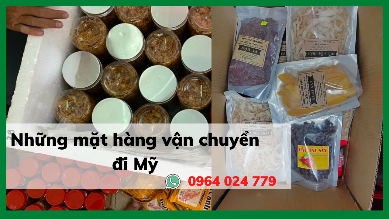 Các mặt hàng nhận vận chuyển hàng hoá đi Mỹ